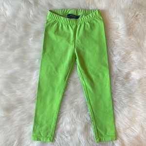 VGUC 3/3T POLO Ralph Lauren Lime Green Leggings!